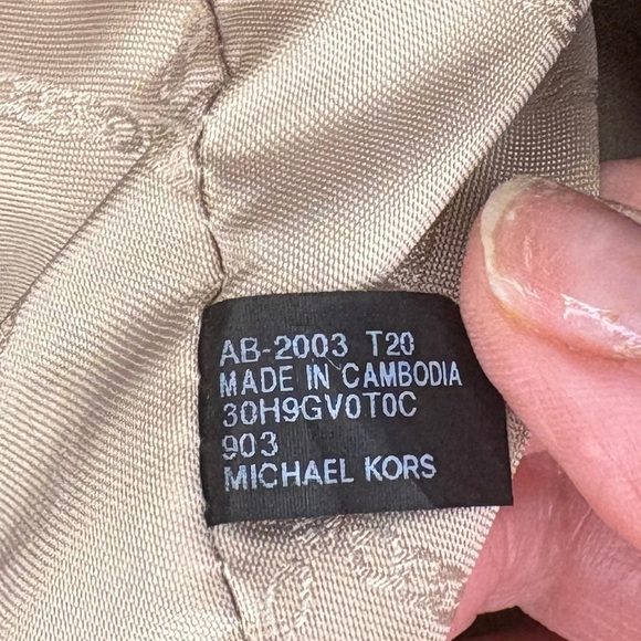 Michael Kors Pink and Brown Tote Bag with Leather Accents - Picture 8 of 15